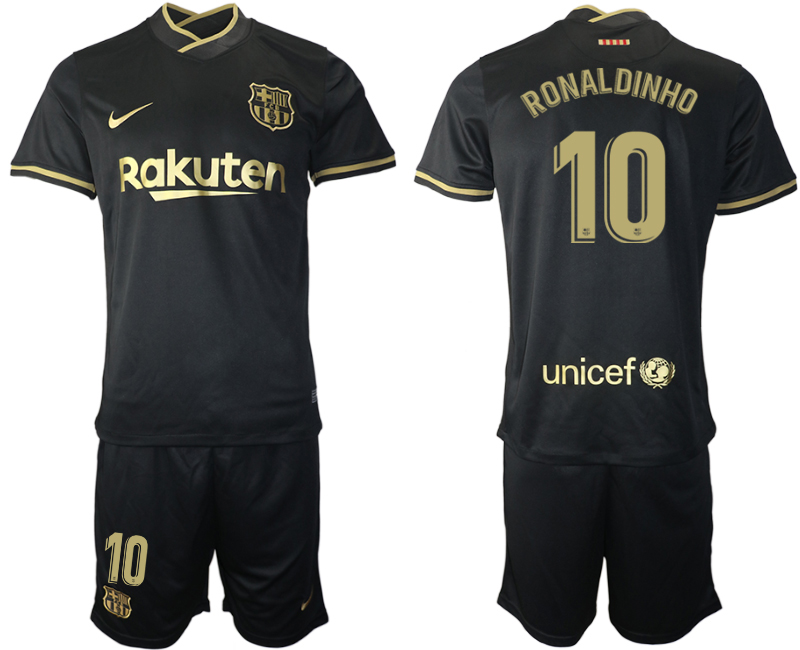 Men 2020-2021 club Barcelona away #10 black Soccer Jerseys